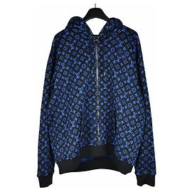 Louis Vuitton Giacca con cappuccio e zip con monogramma Nero