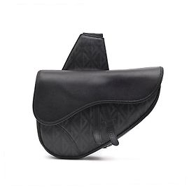 Dior CD Diamond Saddle Bag Black