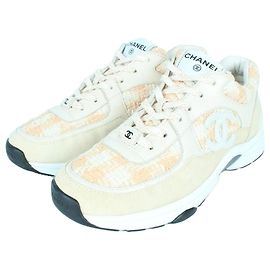 Chanel Tweed-Sneaker Orange Orange