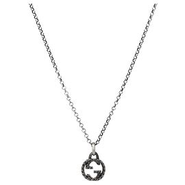 Gucci Interlocking Silberhalskette Silber