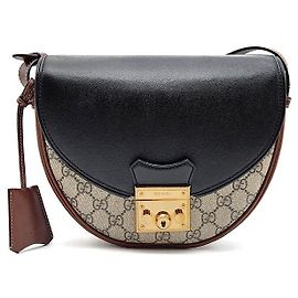 Gucci Bolsa de ombro meia-lua Supreme Padlock Small Multicor