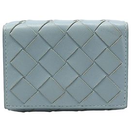 Bottega Veneta Intrecciato Wallet Blue