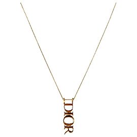 Dior Collar vertical de oro Dorado