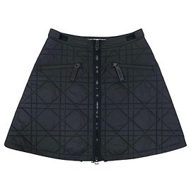 Dior Saia acolchoada Christian Cannage Preto