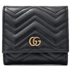 Gucci Marmont Chevron Wallet Black