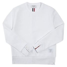 Thom Browne Center Back Stripe Loopback Knit Jersey Men's Sweatshirt Silvery