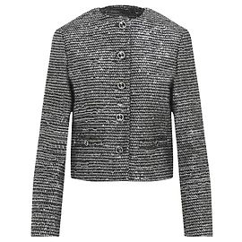 Gucci Striped Tweed Lamé Jacket Brown