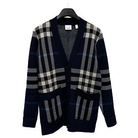 Burberry Checked Wool Cashmere Oversized Cardigan Multiple colors