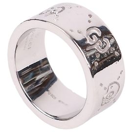 Gucci GG Pattern Ghost Ring Größe Silver Silber