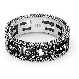 Gucci Quadratischer Cube-Ring Silber Mehrfarben