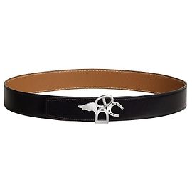 Hermès Good Luck Belt Buckle Gold Reversible Double-Sided Leather Strap Multiple colors