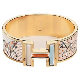 Hermès Pulsera Click Clack Colorings and Day Attire Naranja