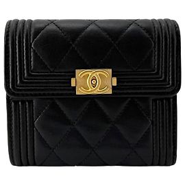 Chanel Classic Lambskin Gold Logo Wallet Multiple colors