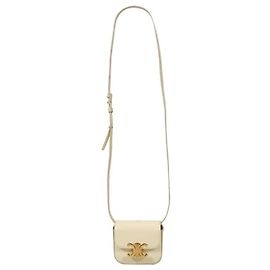 Céline Mini bolsa transversal Claude Shiny Triomphe Amarelo Amarelo