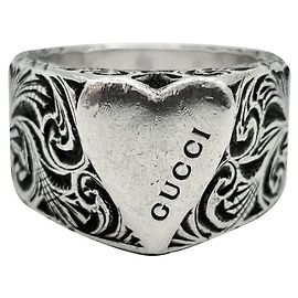 Gucci Heart Silver Ring Silvery