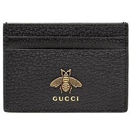 Gucci Animalier Leather Card Case Black