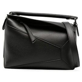 Loewe Mini bolsa Puzzle em couro de bezerro de grão macio Preto