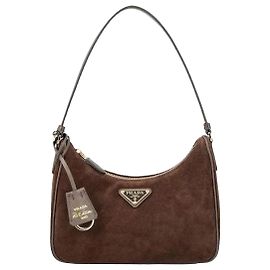 Prada ReEdition Mini Tasche aus Wildleder Braun