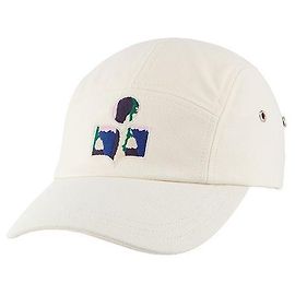 Isabel Marant Tyrone Logo Bestickte Cap Weiß