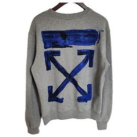 Off White Sudadera de acrílico gris con flecha Castaño