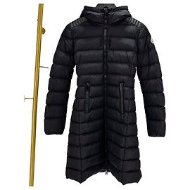 Moncler Taleb Damen Lang Daunenjacke Schwarz Schwarz