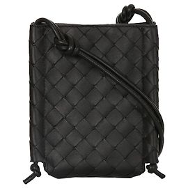 Bottega Veneta Borsa a tracolla Intrecciato Nero