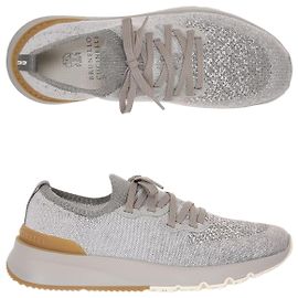 Brunello Cucinelli Baskets en maille de coton Marron