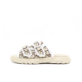 Dior Town Oblique Jacquard Shirring Unisex Sandals White