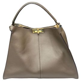 Fendi Bolsa Tote Peekaboo X-Lite Medium Marrom