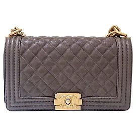 Chanel Borsa Caviar Boy Medium Marrone