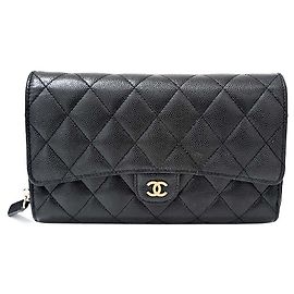 Chanel Mini Crossbody WOC em Caviar Preto