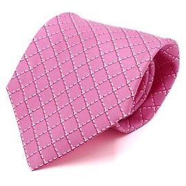 Hermès Cravatta in seta trapuntata rosa Rosa
