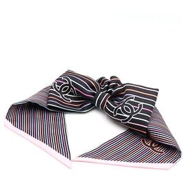 Chanel Coletero de cinta de seda multicolor para mujer Multicolor