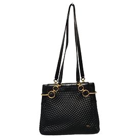 Bally Bolsa de ombro acolchoada vintage Preto