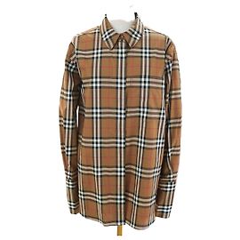 Burberry Verifica Camicia da Donna Marrone IVERY Classic Luxury Gift Marrone