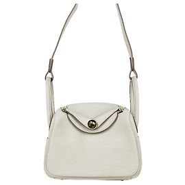 Hermès Bolsa Tote Lindy Crossbody Branco