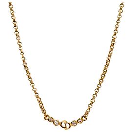 Dior Collier Cubic CD Gold Doré