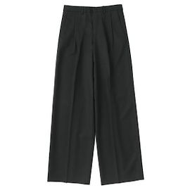 Céline Pleated Trousers in Light Wool Gabardine Black