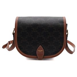 Céline Bolsa de Ombro e Bolsa Transversal Triomphe Polko Medium Branco