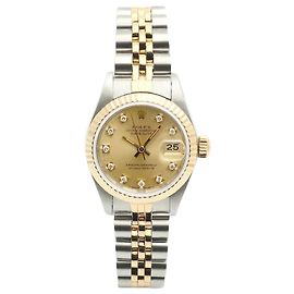 Rolex Orologio Datejust Small Ladies' Combi Aftersetting Diamond D'oro