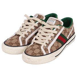 Gucci White Interlocking Logo Women's Sneakers Brown