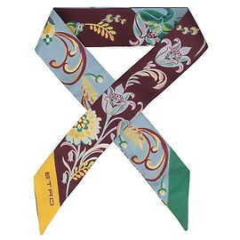 Etro Pañuelo de seda skinny Multicolor