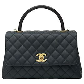 Chanel Borsa Tote Coco Handle Black Medium Series Nero