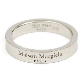 Maison Martin Margiela Anillo Logo Plata