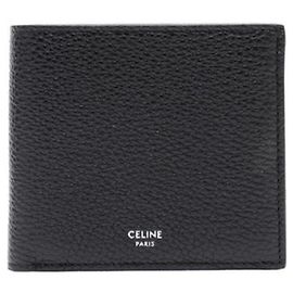 Céline Bi-Fold Wallet in Grained Calfskin Black