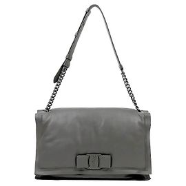 Salvatore Ferragamo Bolsa de ombro Viva Bow cinza Marrom