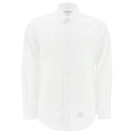 Thom Browne Camisa clássica de popeline com detalhe RWB oculto Prata