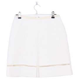 Fendi Falda de encaje de algodón para mujer Blanco