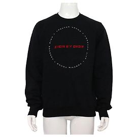 Dior Schwarzes Langarm-T-Shirt aus Baumwolle Schwarz