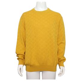 Louis Vuitton Pullover in Yellow Monogram Cotton Knit for Men Yellow